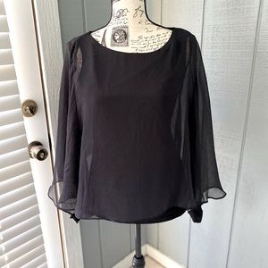 Jennifer Lopez Long Sleeve Flowing Blouse Size Small